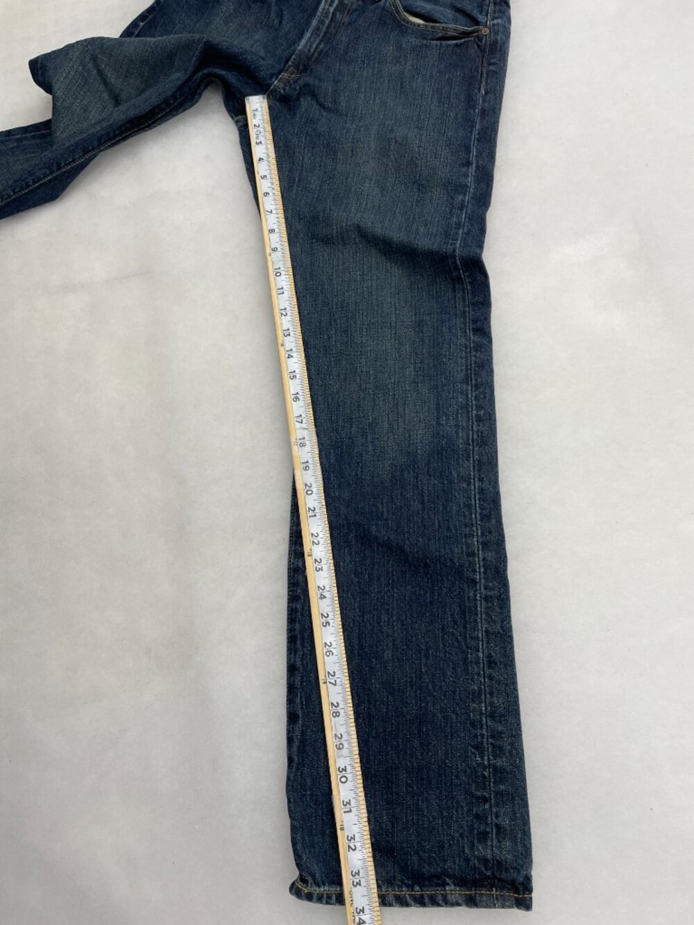 Polo Ralph Lauren 018 Slim Straight Dark Wash Denim Jeans Men's 34x33 - Picture 15 of 16